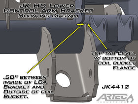 Artec Industries 07-18 Jeep Wrangler JK Front Axle Lca Brackets (Pair) - 0