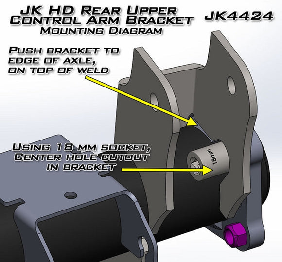 Artec Industries 07-18 Jeep Wrangler JK Hd Rear Axle Uca Brackets (Pair)