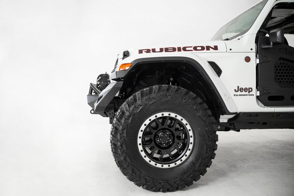 Addictive Desert Designs 2020 Jeep Gladiator JT Stealth Fighter Front Bump w/ Top Hoop & Winch Mount
