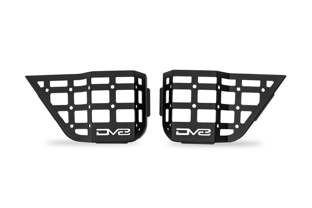 DV8 Offroad 11-18 Jeep Wrangler JK 4 Door Only Rear Door Pocket Molle Panels - Black