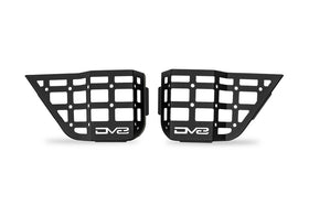 DV8 Offroad 11-18 Jeep Wrangler JK 4 Door Only Rear Door Pocket Molle Panels - Black