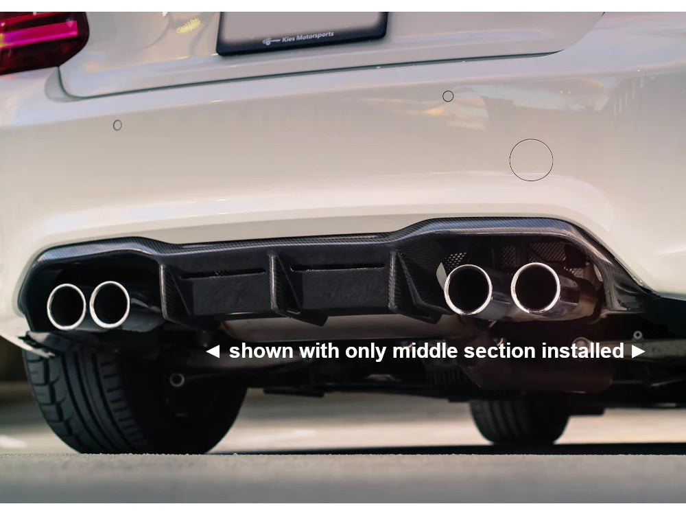 Kies 2015-2022 BMW M2 / M2C (F87) MTC Style Carbon Fiber Rear Diffuser - 0