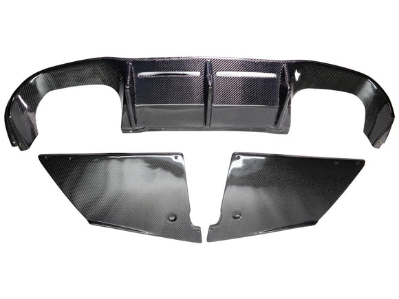 Kies 2015-2022 BMW M2 / M2C (F87) MTC Style Carbon Fiber Rear Diffuser
