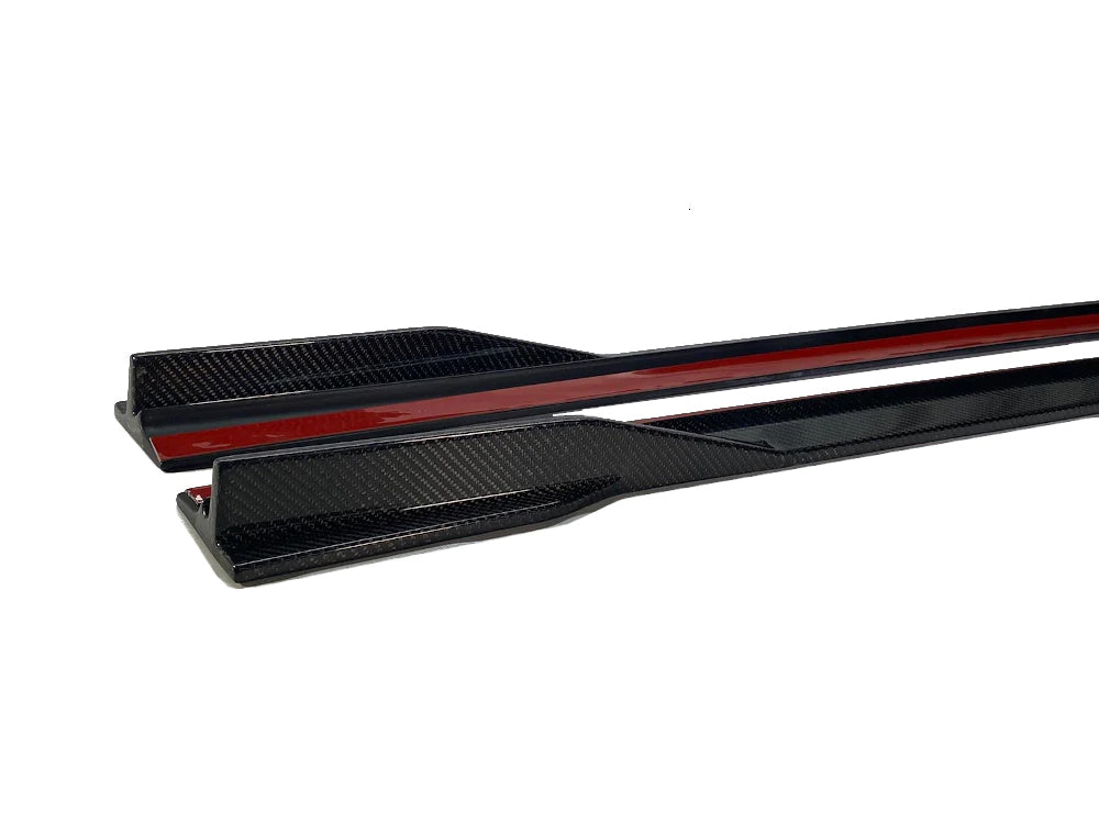 2019-2024 BMW 3 Series (G20) Competition Inspired Carbon Fiber Side Skirt Extensions - 0