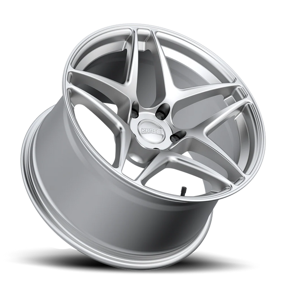 Kansei K15H Astro 19x8.5in / 5x112 BP / 35mm Offset / 66.6mm Bore - Hyper Silver Wheel