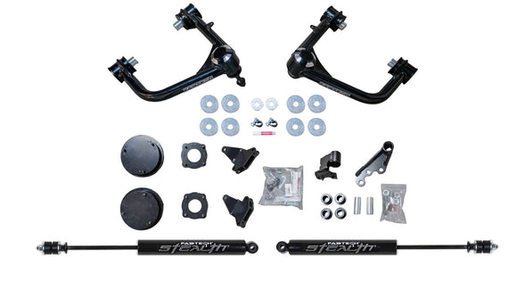 Fabtech 2022+ Toyota Tundra Sport 4WD 3in UCA Kit w/ Ball Joints / Stealth Shocks & Spacers
