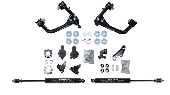 Fabtech 2022+ Toyota Tundra Sport 4WD 3in UCA Kit w/ Ball Joints / Stealth Shocks & Air Bag Spacer