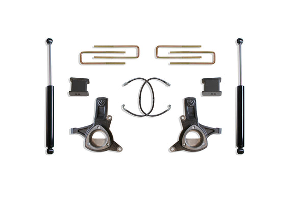 MaxTrac 16-18 GM C1500 2WD w/Stamped Steel Susp. 5in/3in MaxPro Spindle Lift Kit w/MaxTrac Shocks