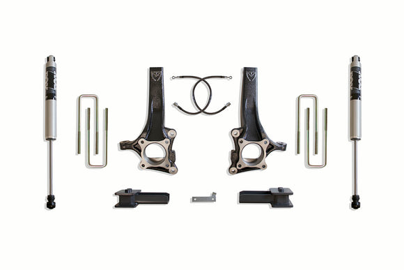 MaxTrac 09-14 Ford F-150 2WD 4in/2in MaxPro Elite Spindle Lift Kit w/FOX Shocks