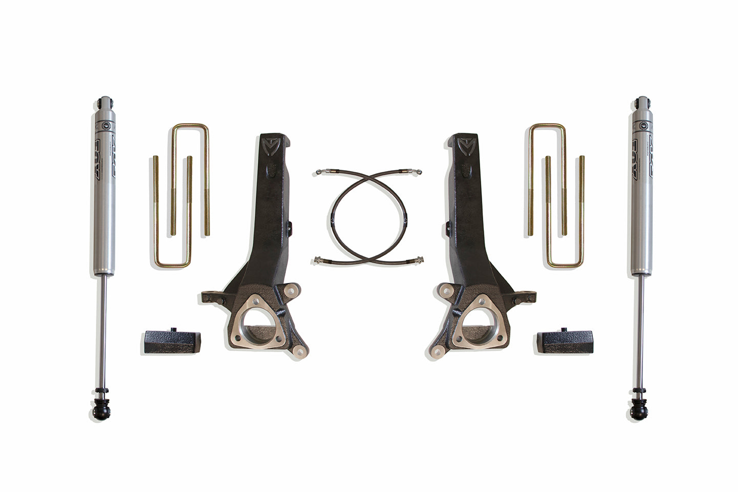 MaxTrac 04-18 Nissan Titan 2WD 4in/2in MaxPro Elite Spindle Lift Kit w/FOX Shocks