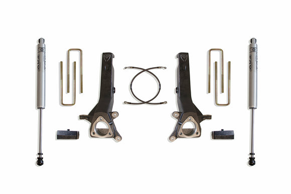 MaxTrac 04-18 Nissan Titan 2WD 4in/2in MaxPro Elite Spindle Lift Kit w/FOX Shocks