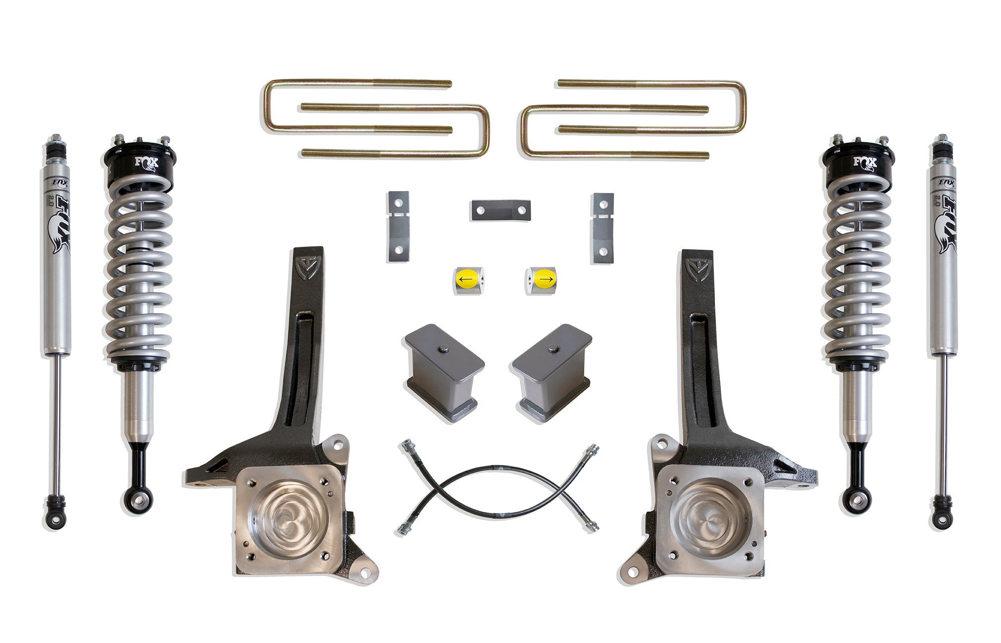 MaxTrac 07- 18 Toyota Tundra 2WD 6in/4in MaxPro Elite Spindle Lift Kit w/FOX Shocks