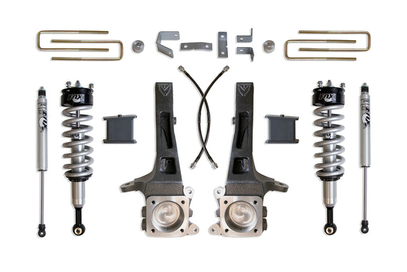 MaxTrac 05-18 Toyota Tacoma 2WD 6 Lug 6.5in/4in MaxPro Elite Spindle Lift Kit w/FOX Shocks