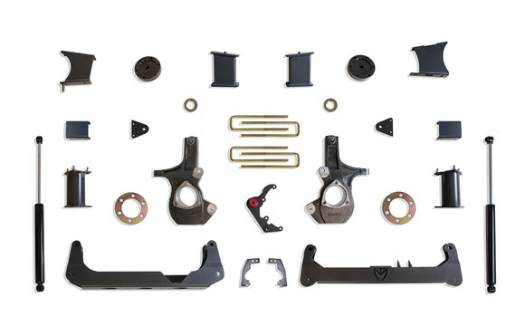 MaxTrac 14-16 GM K1500 4WD w/Cast Steel Susp. (Non Magneride) 7in/7in MaxPro Spindle Lift Kit