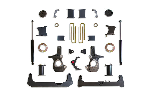 MaxTrac 14-18 GM K1500 4WD w/Stamped Steel Susp. (Non Magneride) 7in/7in MaxPro Spindle Lift Kit
