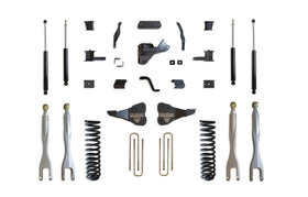 MaxTrac 17-19 Ford F-250/350 4WD 4in/1in MaxPro Coil Lift Kit w/4-Link Arms & MaxTrac Shocks