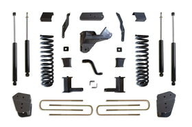 MaxTrac 17-19 Ford F-250/350 4WD 6in/2in MaxPro Coil Lift Kit w/Radius Arm Brkts & MaxTrac Shocks