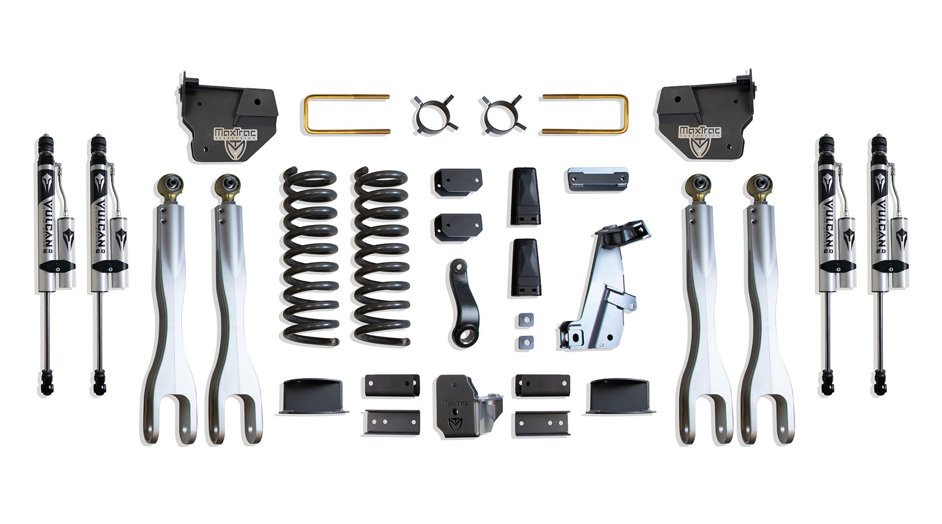 MaxTrac 14-18 Dodge RAM 2500 4WD 6in Lift Kit w/ Forged Alum. 4-Link System & Vulcan 2.0 Reservoir S