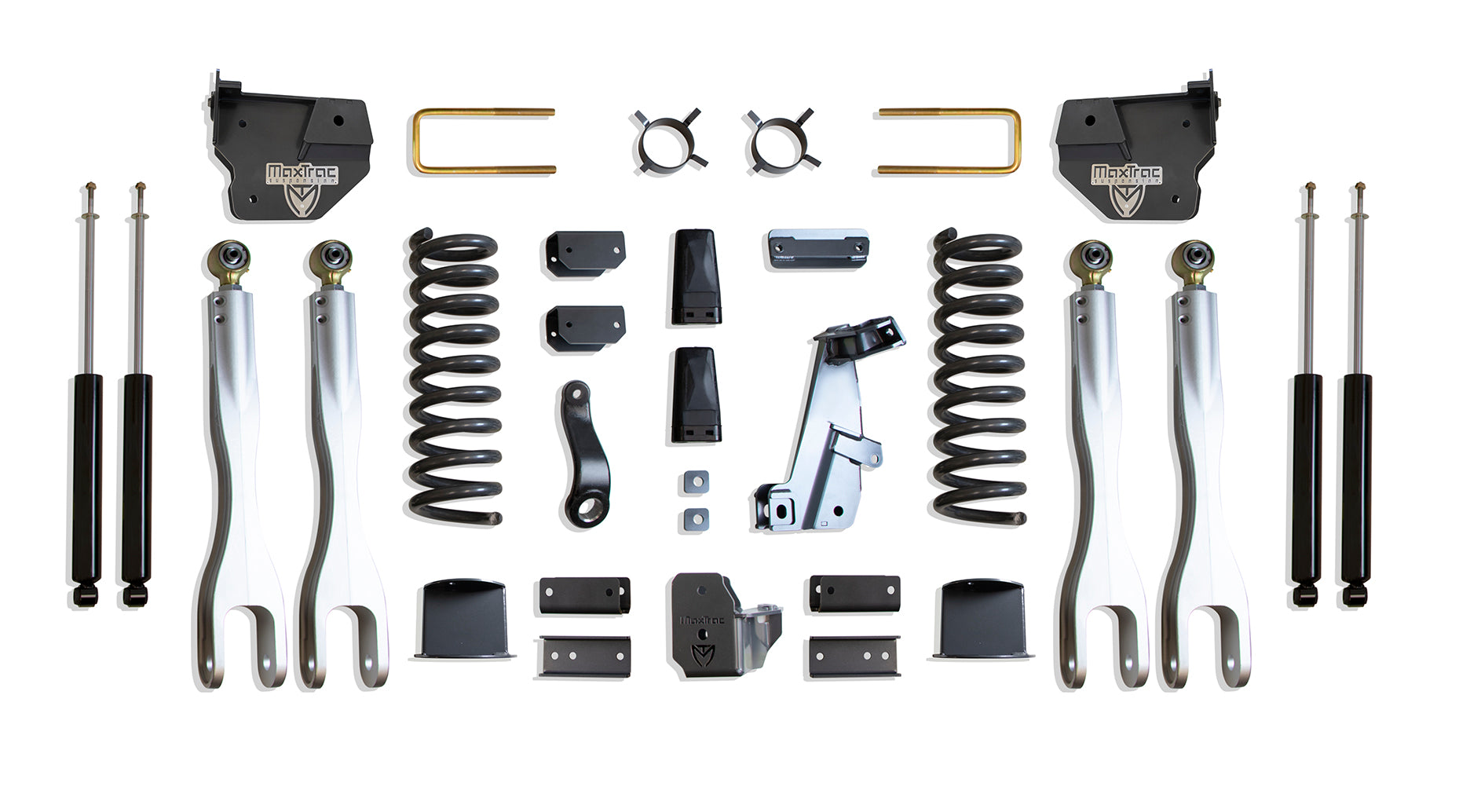 MaxTrac 14-18 Dodge RAM 2500 4WD 8in Lift Kit w/ Forged Alum. 4-Link System & Maxtrac Shocks