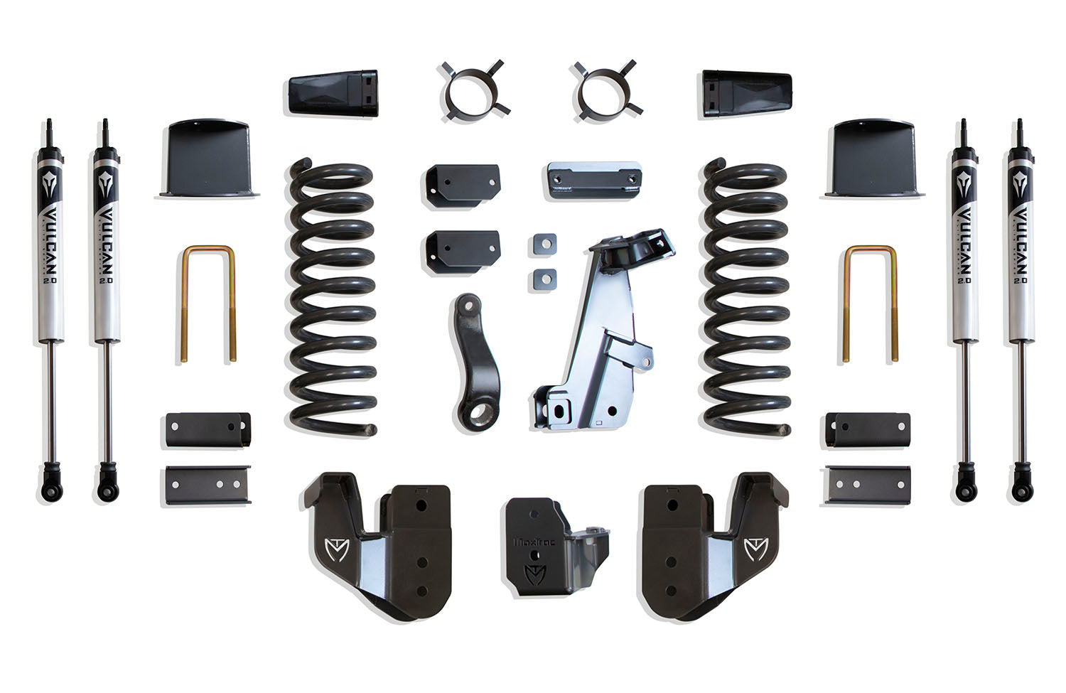 MaxTrac 14-18 Dodge RAM 2500 4WD 8in Lift Kit w/ Radius Arm Brackets & Vulcan 2.0 IFP Shocks