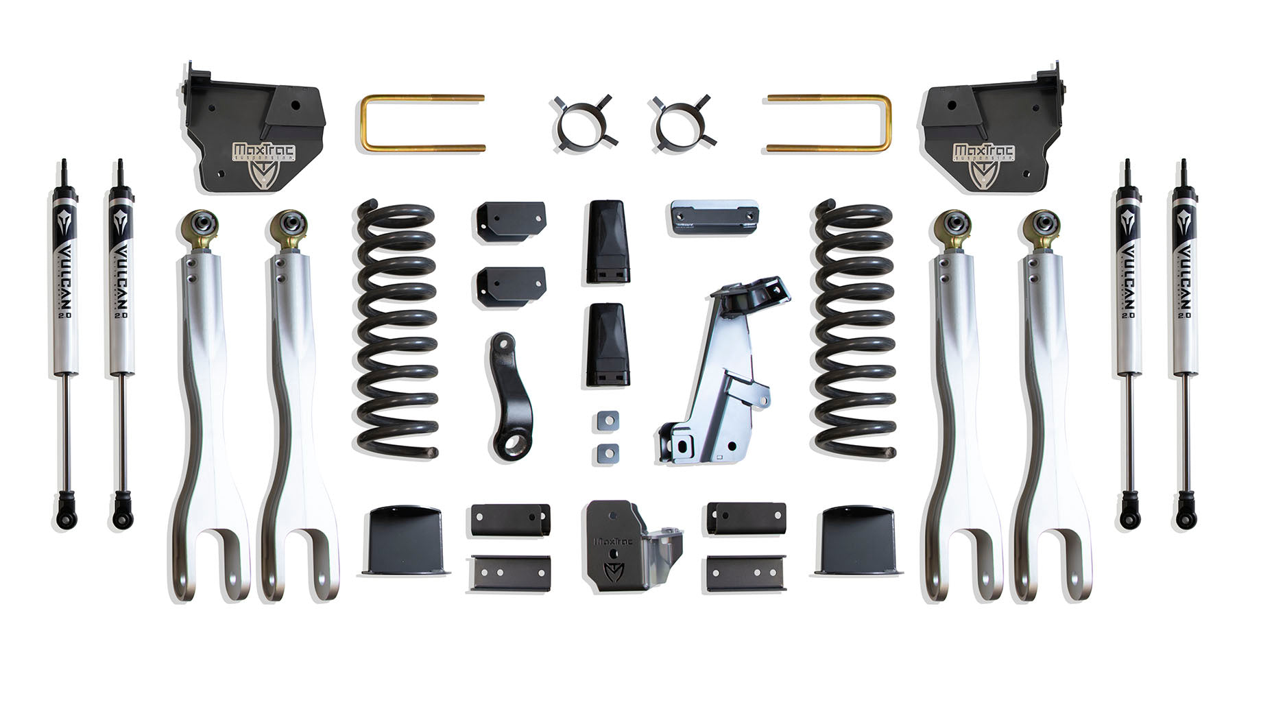 MaxTrac 14-18 Dodge RAM 2500 4WD 8in Lift Kit w/ Forged Alum. 4-Link System & Vulcan 2.0 IFP Shocks