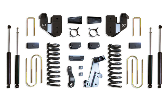 MaxTrac 13-18 RAM 3500 4WD 4in/1in MaxPro Coil Lift Kit w/Radius Arm Brkts & MaxTrac Shocks
