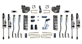 MaxTrac 13-18 Dodge RAM 3500 4WD 4in Lift Kit w/ 4-link System & Vulcan 2.0 Reservoir Shocks
