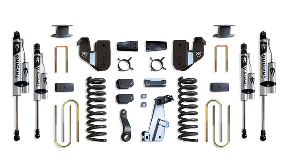 MaxTrac 13-18 Dodge RAM 3500 4WD 6in Lift Kit w/ Radius Arm Brackets & Vulcan 2.0 Reservoir Shocks