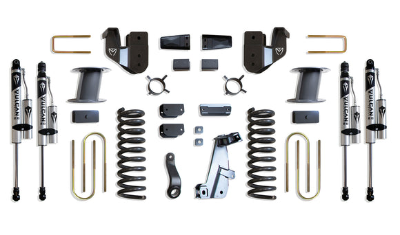 MaxTrac 13-18 Dodge RAM 3500 4WD 8in Lift Kit w/ Radius Arm Brackets & Vulcan 2.0 Reservoir Shocks