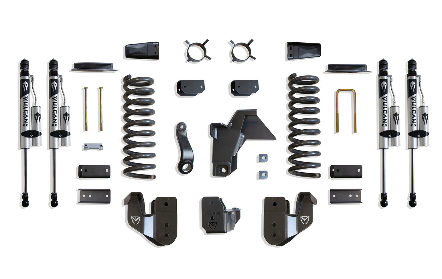 MaxTrac 19-24 Dodge RAM 2500 4WD 4in Lift Kit w/ Radius Arm Brackets & Vulcan 2.0 Reservoir Shocks