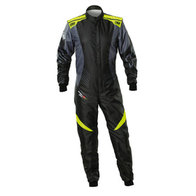 OMP KS-2 Art Suit Black/Fluo Yellow - Size 150 (Kids)