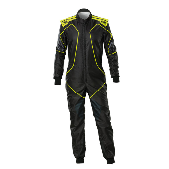 OMP KS-3X ART OVERALL FIA 8877-2022 (KIDS) BLACK / FLUO YELLOW SZ 150