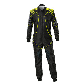 OMP KS-3X ART STYLE2 OVERALL FIA 8877-2022 (ADULT) BLACK/F YELLOW SZ 54