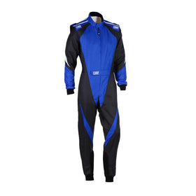 OMP KS-3X OVERALL FIA 8877-2022 (KIDS) BLACK / BLUE SZ 160