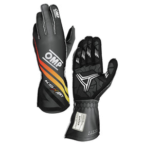 OMP KS-X ART GLOVES my2025 FIA 8877-2022 BLACK/YELLOW/RED SZ XS