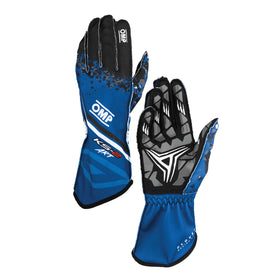 OMP KS-2 ART my2025 KART GLOVES BLUE / BLACK SZ XXS