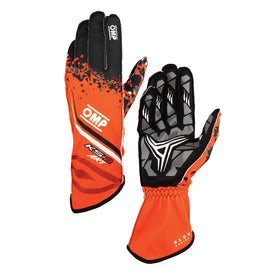 OMP KS-2 ART my2025 KART GLOVES ORANGE / BLACK SZ XXS