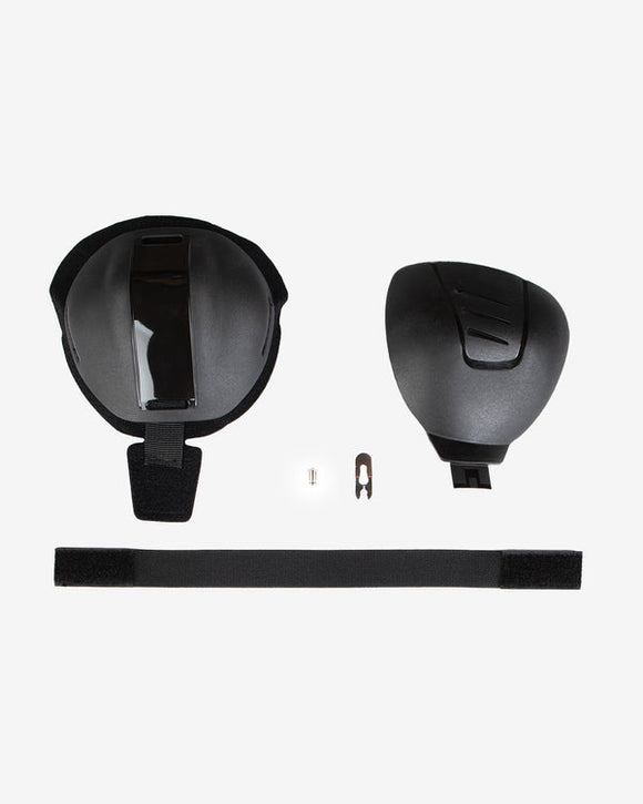 EVS Axis Patella Cup Replacement(Strap/Liner/Right Cup/Hardware) Black - Small/Medium