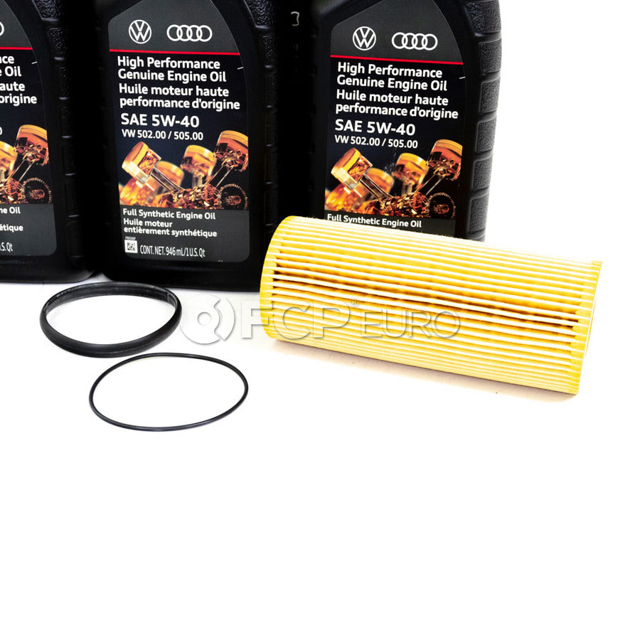 VW Oil Change Kit (5W40) - Genuine VW KIT-522004 | Park Auto Motorsports
