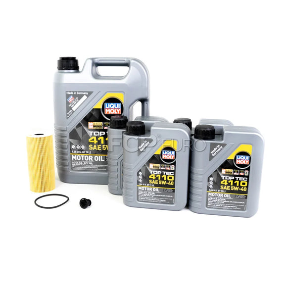 Porsche Engine Oil Change Kit (5W-40) - Liqui Moly/Mahle 718OILKT1