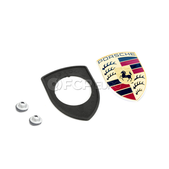 Porsche Hood Emblem Kit - Genuine Porsche 9P1853601