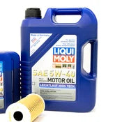 Porsche Engine Oil Change Kit (5W-40) - Liqui Moly/Mahle 9PAOILKT5