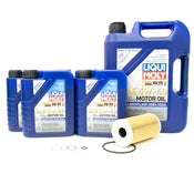 Porsche Engine Oil Change Kit (5W-40) - Liqui Moly/Mahle GT3OILKT2