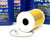 Porsche Engine Oil Change Kit (0W-40) - Liqui Moly/Mahle OX254D4ECOKT2