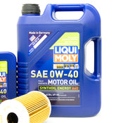 Porsche Engine Oil Change Kit (0W-40) - Liqui Moly/Mahle OX254D4ECOKT2