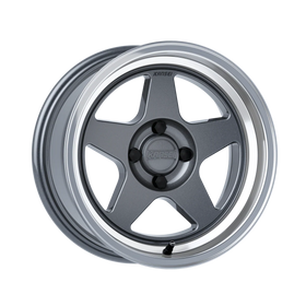Kansei KNP 15x7in / 4x100 BP / 0mm Offset / 73.1mm Bore - Gloss Gunmetal w/ Machined Lip