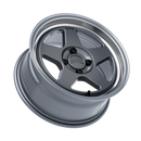 Kansei KNP 15x7in / 4x100 BP / 0mm Offset / 73.1mm Bore - Gloss Gunmetal w/ Machined Lip-2