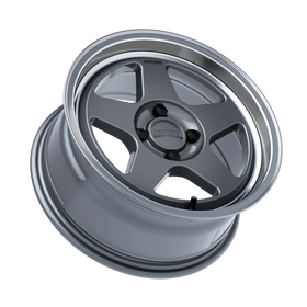 Kansei KNP 15x7in / 4x100 BP / 0mm Offset / 73.1mm Bore - Gloss Gunmetal w/ Machined Lip - 0