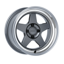 Kansei K12G KNP 15x8in / 4x100 BP / 0mm Offset / 73.10mm Bore - Gloss Gunmetal w/ Machined Lip Wheel-1