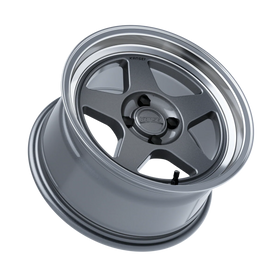 Kansei K12GM Knp 15x8in / 4x100 BP / 25mm Offset / 73.1mm Bore - Gloss Gunmetal Machined Lip Wheel - 0